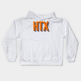 HTX in orange & blue Kids Hoodie